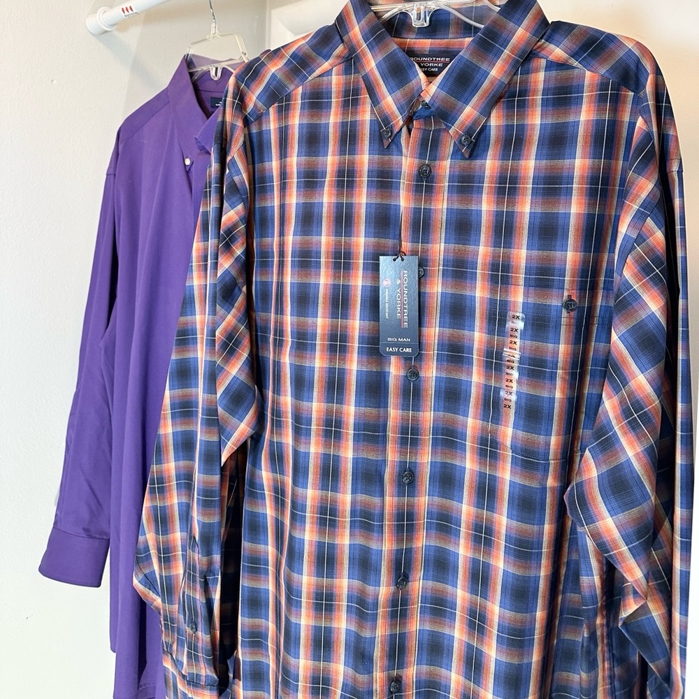 NWT Pair Roundtree & Yorke Long Sleeve Shirt XXL - Picture 4 of 9